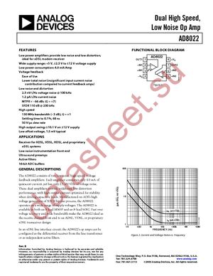 AD8022ARM datasheet  